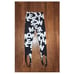 SIMON MILLER Women Monogram Letter Evan 22 Stirrup Leggings Black & White Small