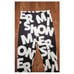 SIMON MILLER Women Monogram Letter Evan 22 Stirrup Leggings Black & White Small