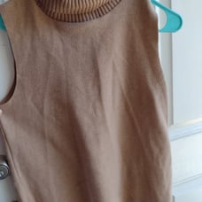 Zara Brown turtle Neck Long Sleeveless