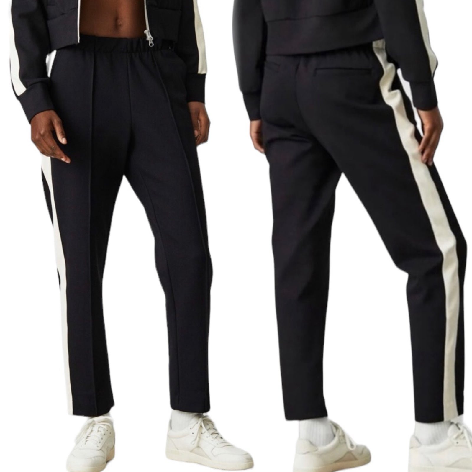Everlane Black Stripe Dream Pull On Pants