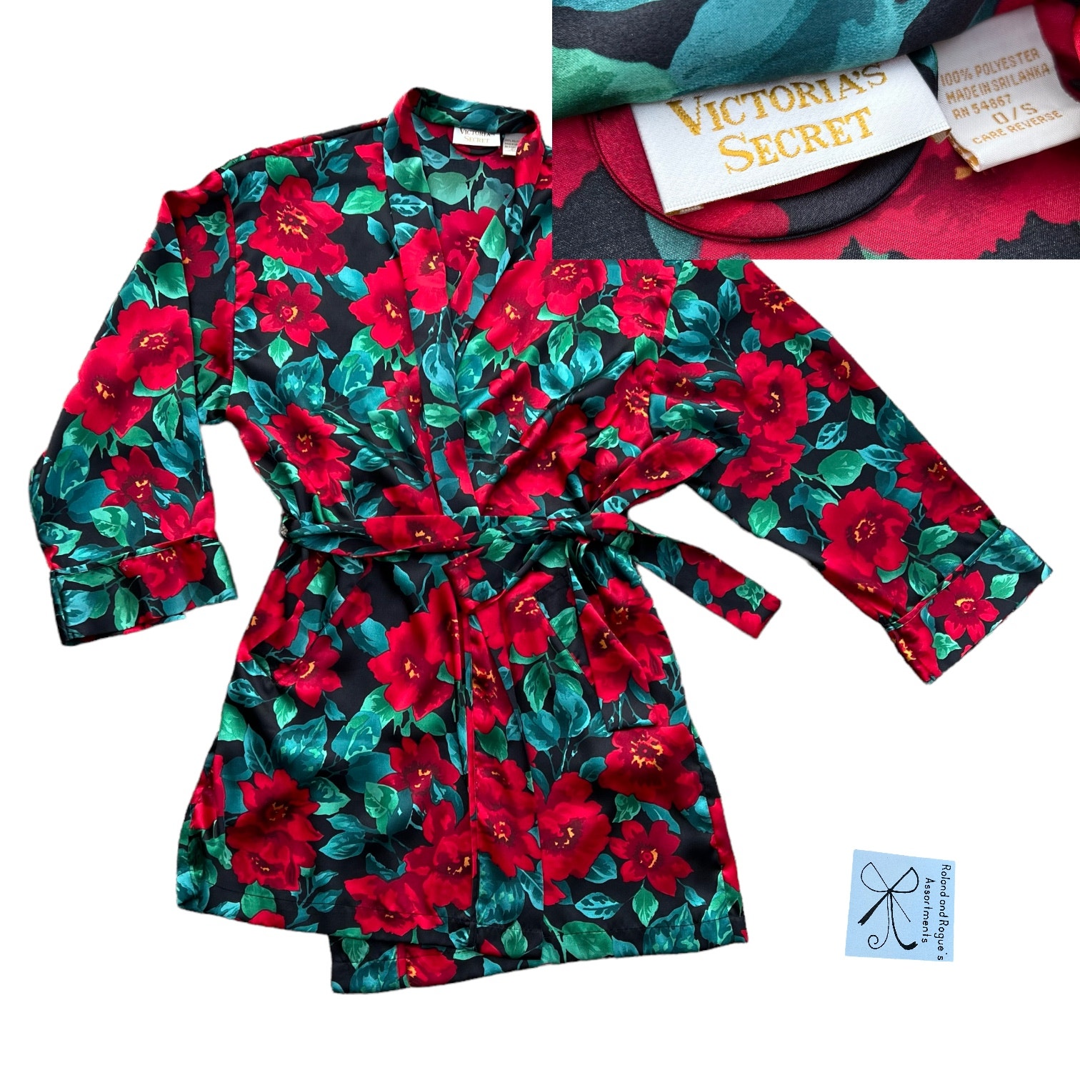 Victoria's Secret Gold Label Satin Sleepwear Robe Sz O/S