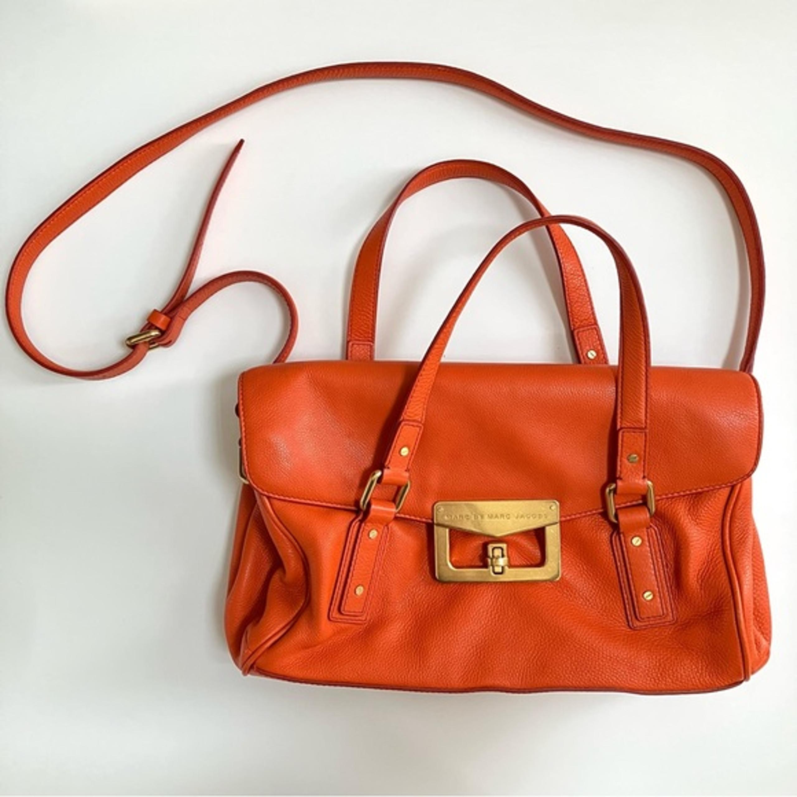 Marc by Marc Jacobs 2-Way Leather Shoulder bag / Handbag / Crossbody Orange