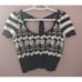 MAEVE Anthro Trixie Cropped Tie Back Sweater Cherries Daisies Retro Pin Up Sz XS