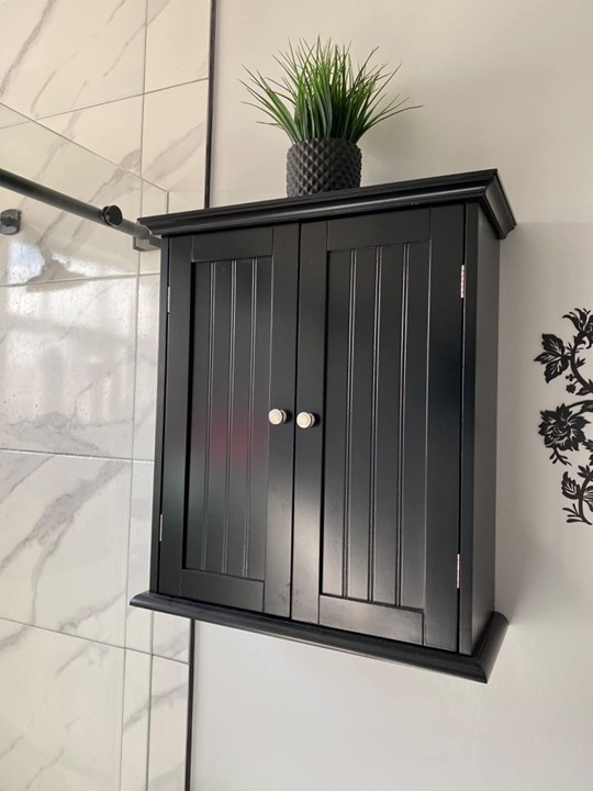Over The Toilet Storage Cabinet, Medicine Cabinet, Black