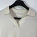 PETER MILLAR Sweaters Womens Small Cream Silk Cotton Blend V-Neck Collared Golf