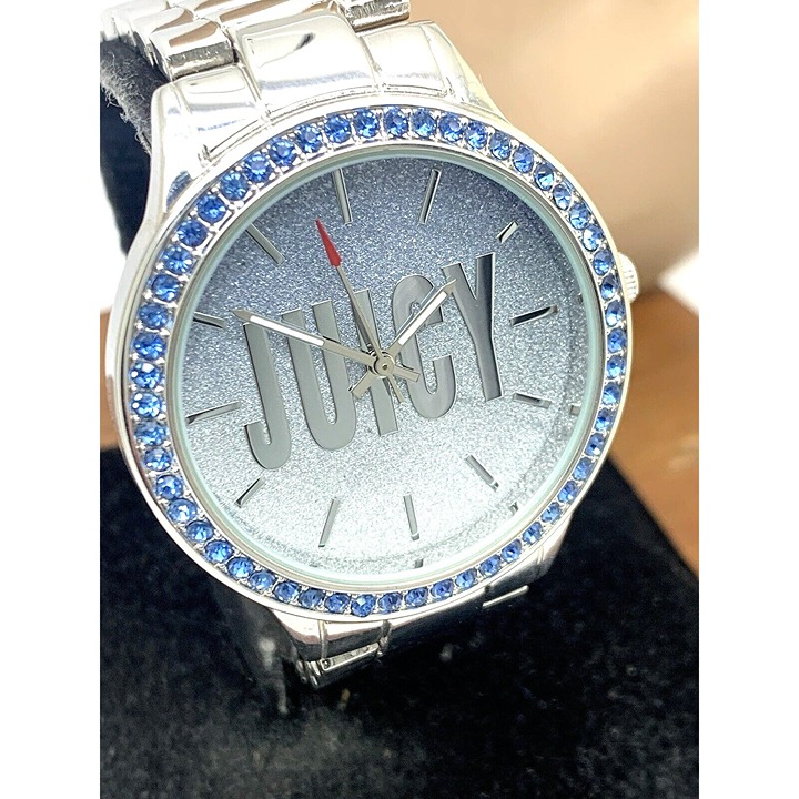 Juicy By Juicy Couture Women's Watch JC/5005 Quartz Blue Crystals Bezel Silver