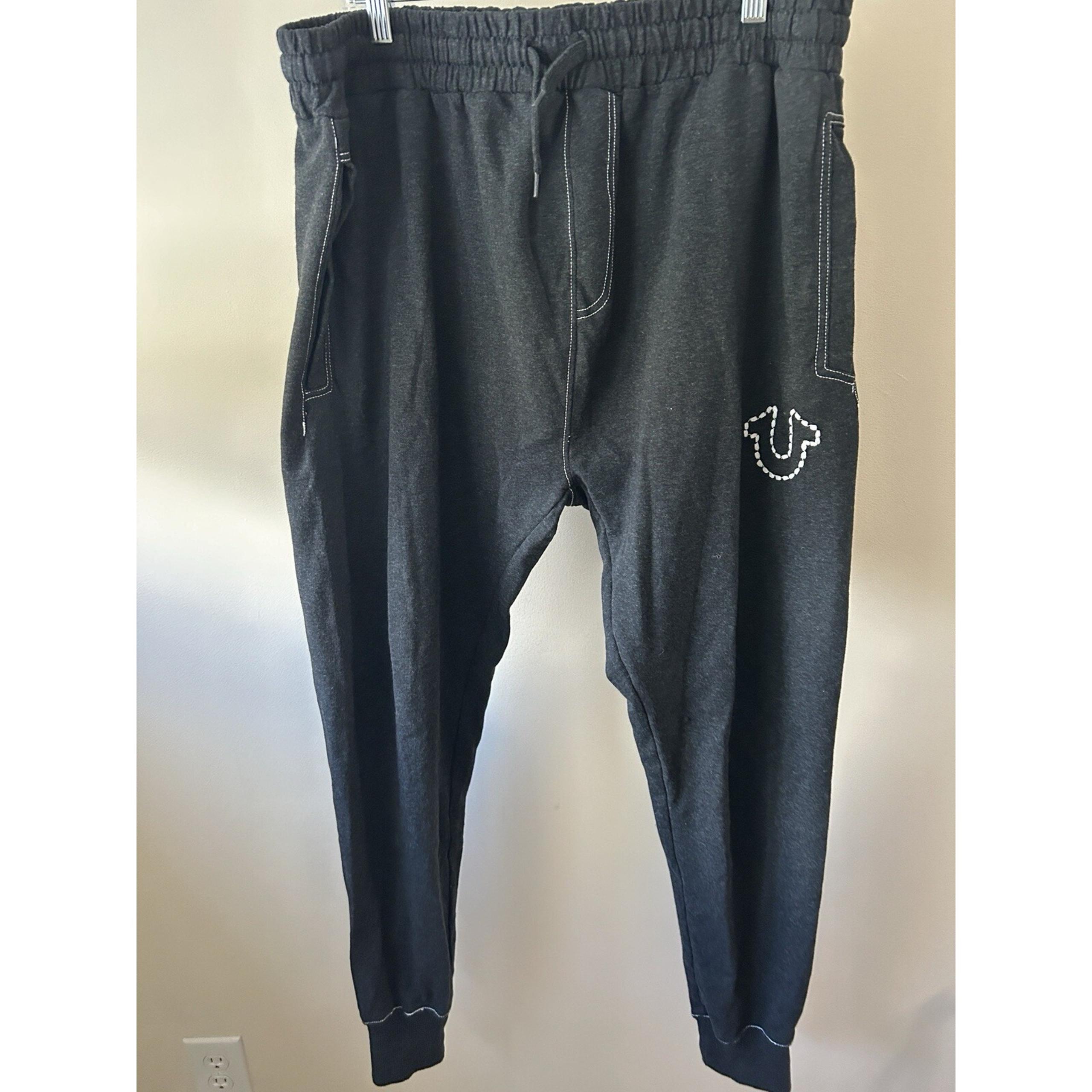 Men's True Religion Sweatpants Lounge Black Size XL