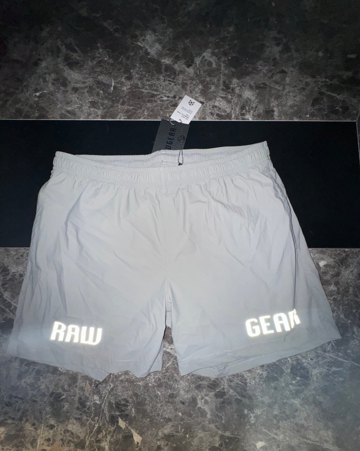 Raw gear shorts grey mens large