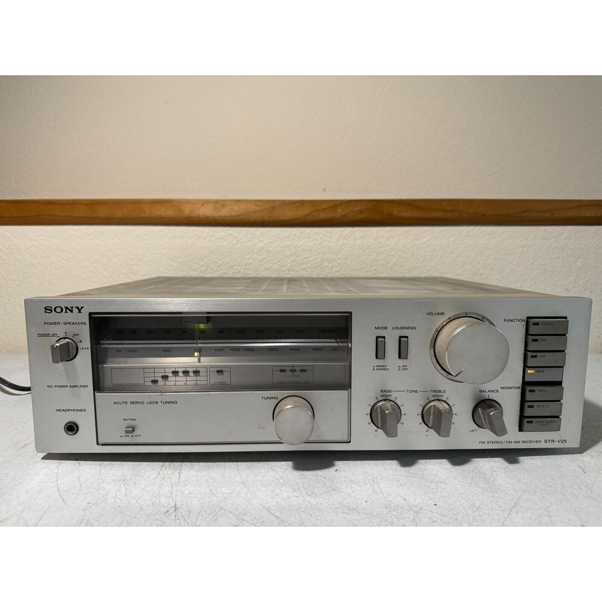Sony STR-V25 Receiver HiFi Stereo Vintage Japan Phono 2 Channel Home Audio Tuner