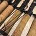(3) 4'6 Shakespeare Micro Series Graphite UL Casting Rods Cork Handle Blue