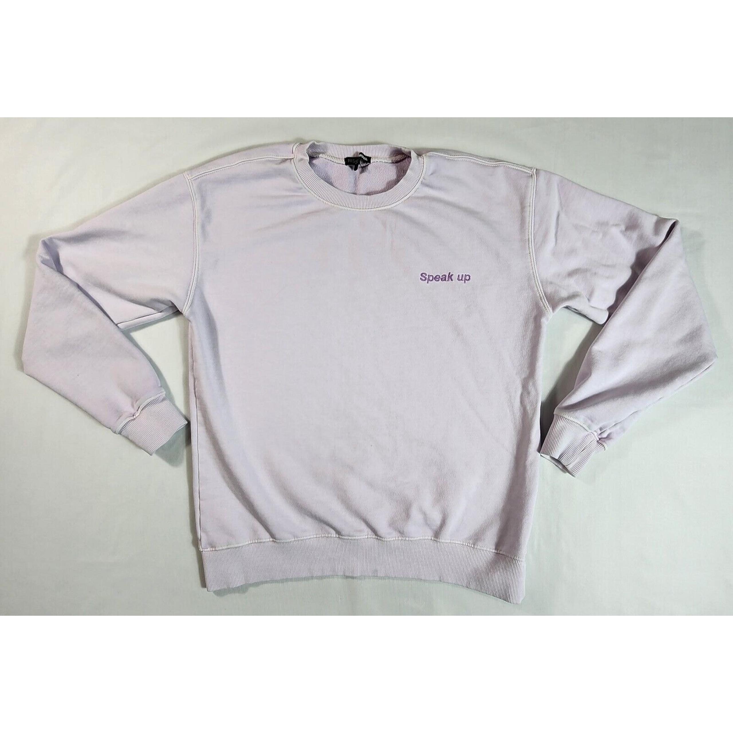 Fashion Nova Speak Up Long Sleeve Sweater Crew Neck Loose Fit Womens Size XS