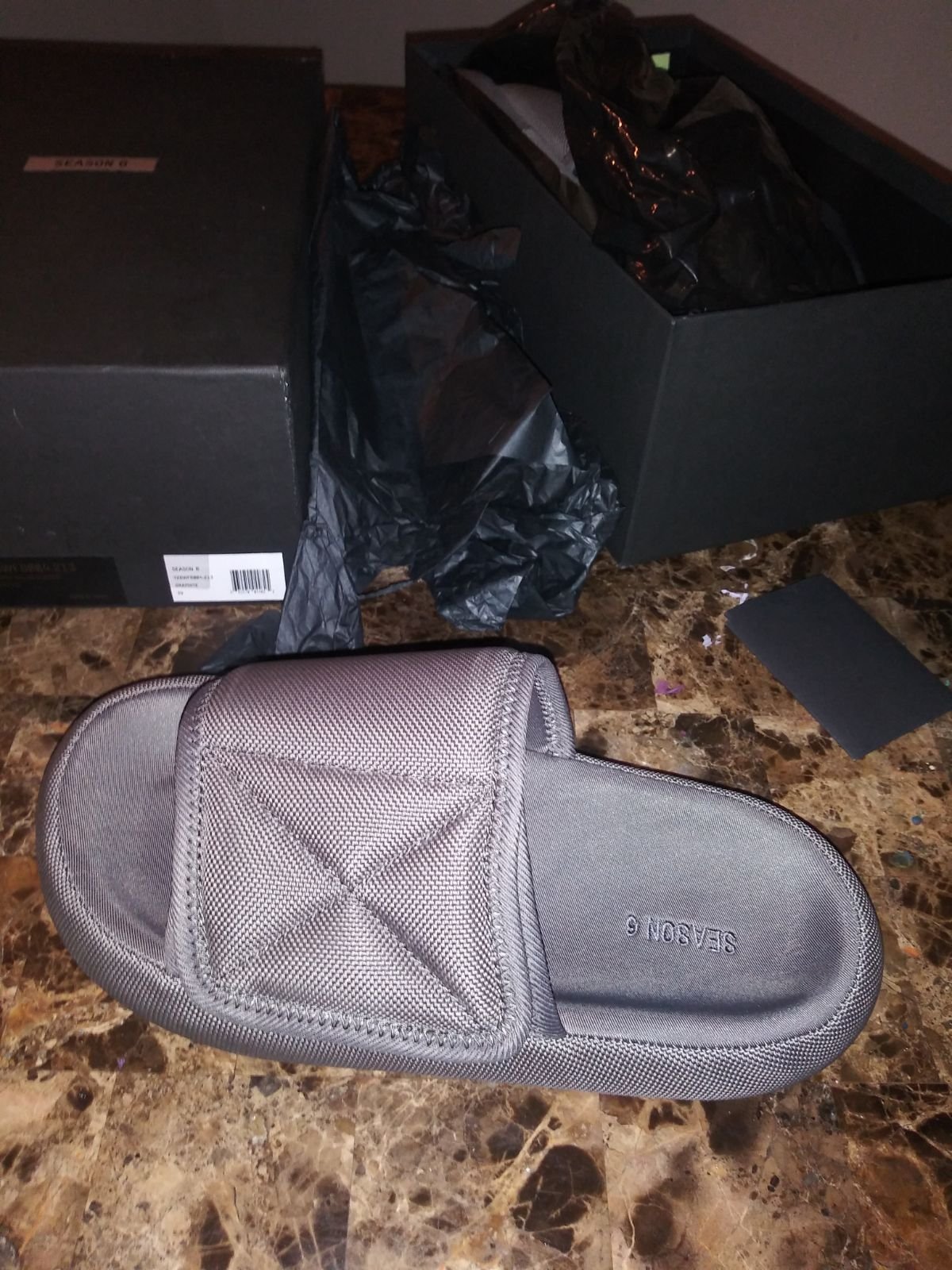 Yeezy Season 6 Nylon Sandals (Graphite) RARE!