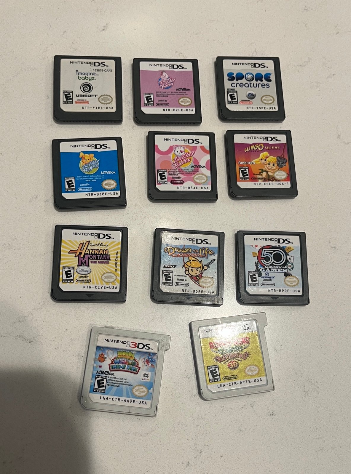 Nintendo DS Game Lot Of 9 Games And 2 Nintendo 3DS Games