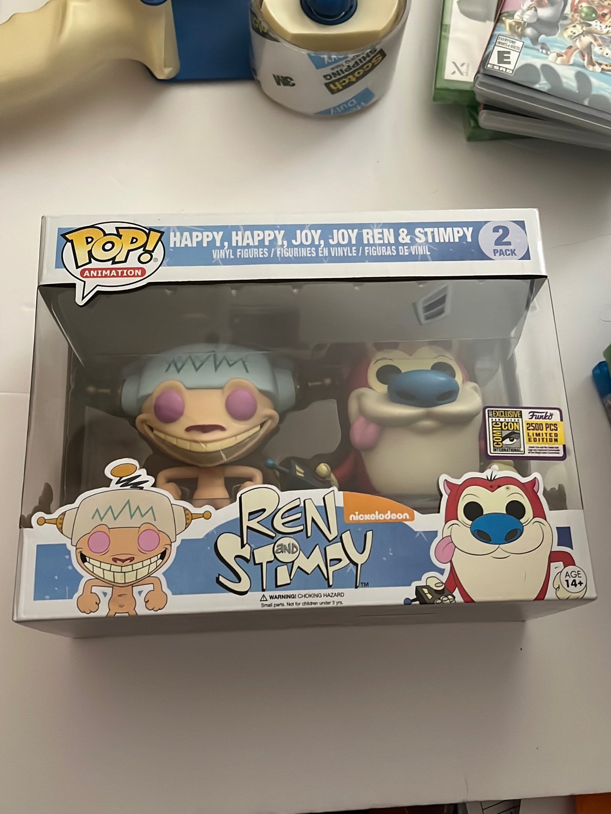 Funko Pop Nickelodeon REN & STIMPY Happy Happy Joy Joy SDCC STICKER