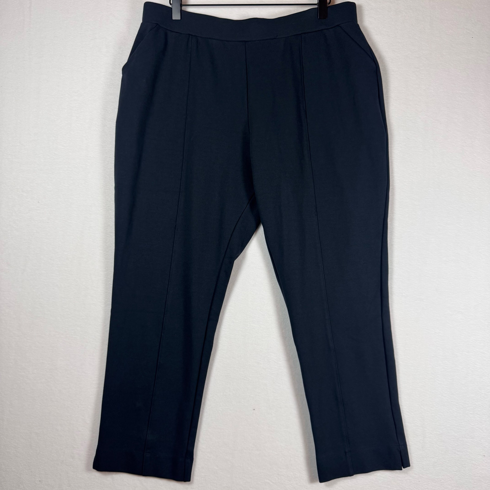 ENCIRCLED The Tailored Ponte Ankle Pant Size XXL Black