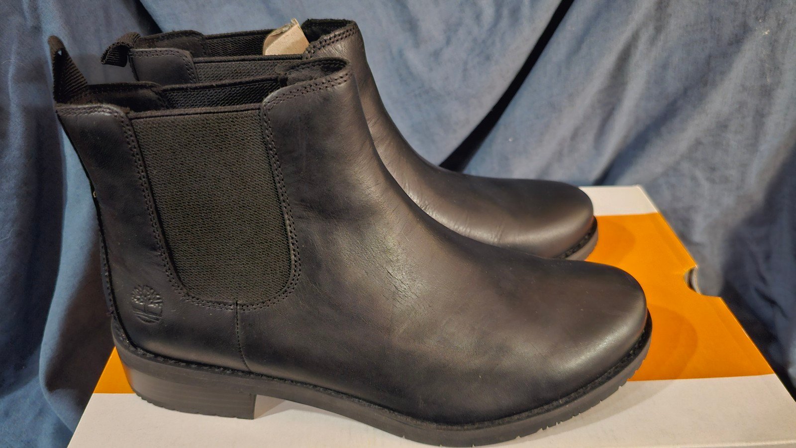 Timberland Women's Mont Chevalier Chelsea Boots Black Full Grain Size 9.5 New