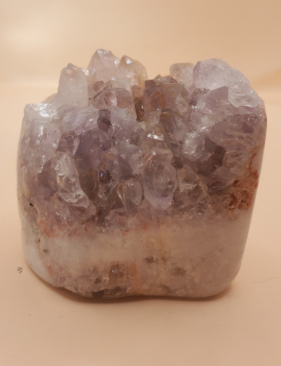 Rare Pink Amethyst Druzy Crystal Gemstone Large Cluster Self Standing Specimen