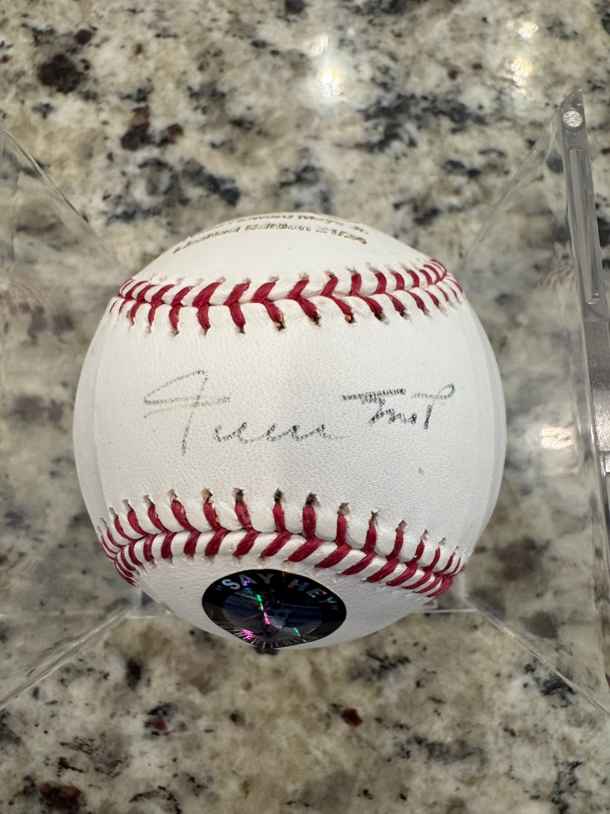 Willie Mays Auto Baseball with COA