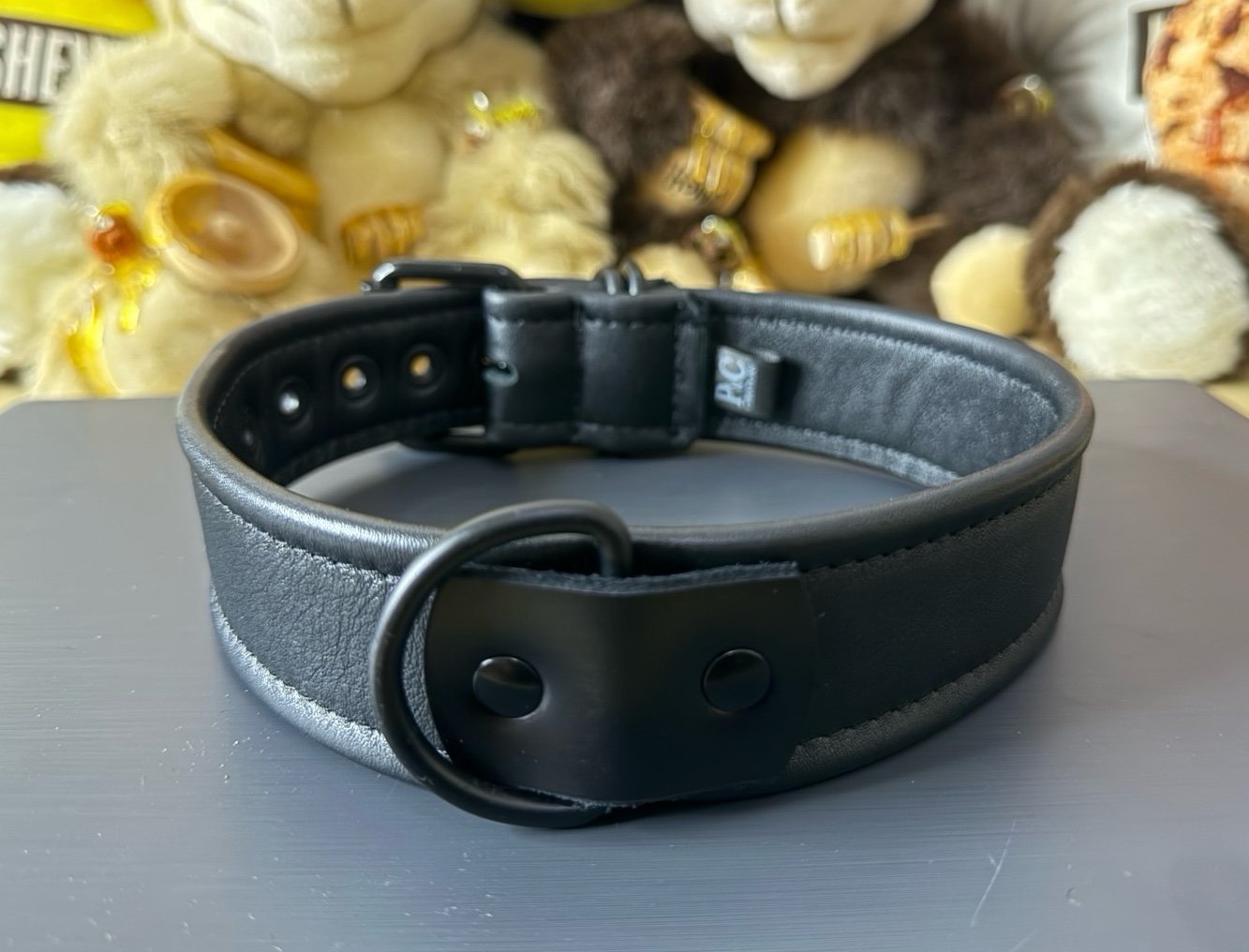 1.5” Black Leather Collar 15-19”