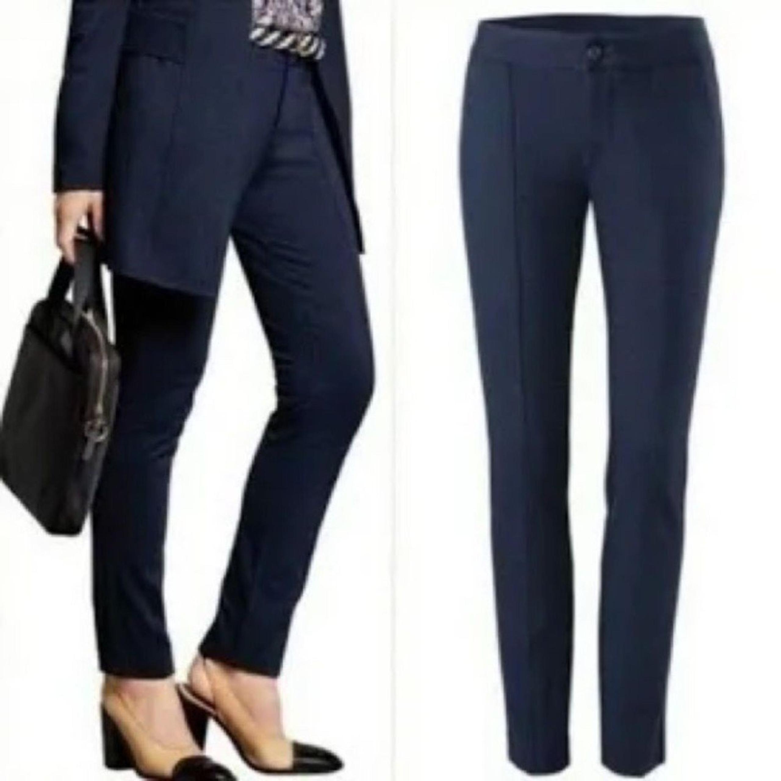 Cabi Womens 6 Capote Cropped Ankle Trouser Pants Navy 5073 career work business