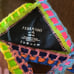 Ferrarini By PQ Rainbow Colorful Stripe Triangle Bikini Top One Size