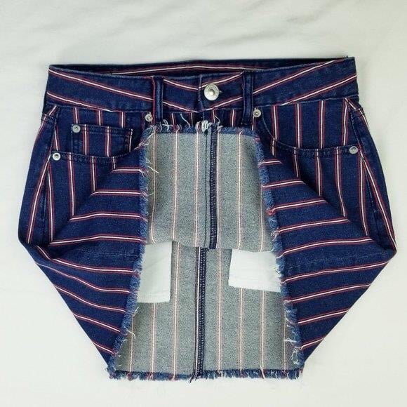 mini skirt blue