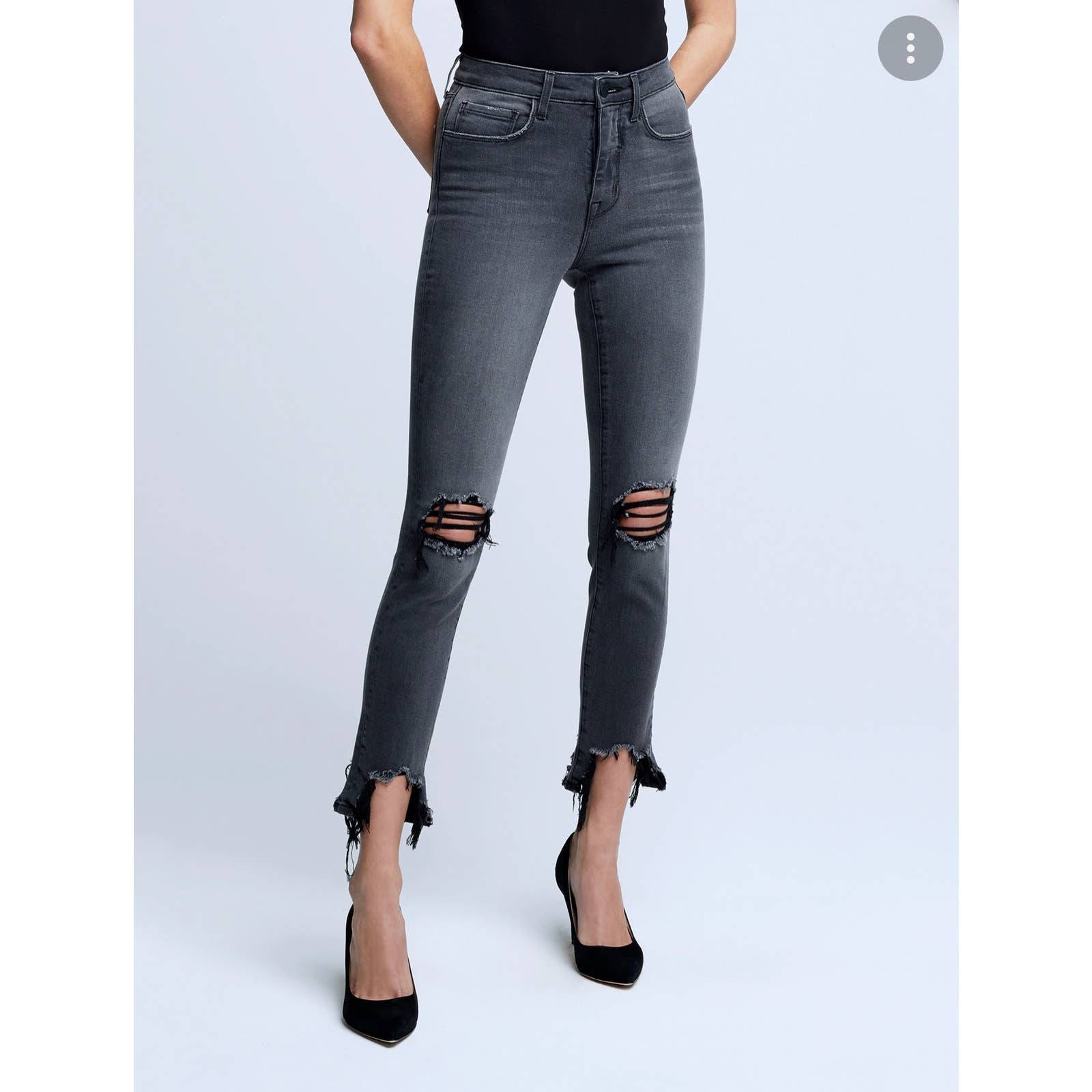 L'Agence High Line Jean Vintage Gray Destruct