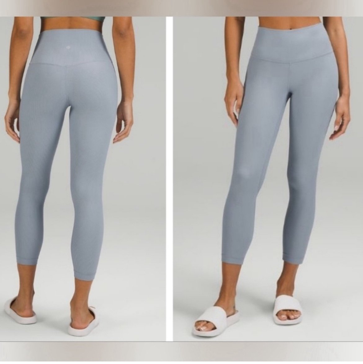 NWT Lululemon Align Ribbed High Rise Pant 25” in Chambray size 12