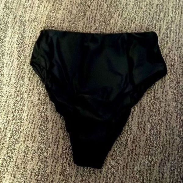 Anthropologie Maeve Tulia High Waist Bikini Bottom Black X-Small NWOT