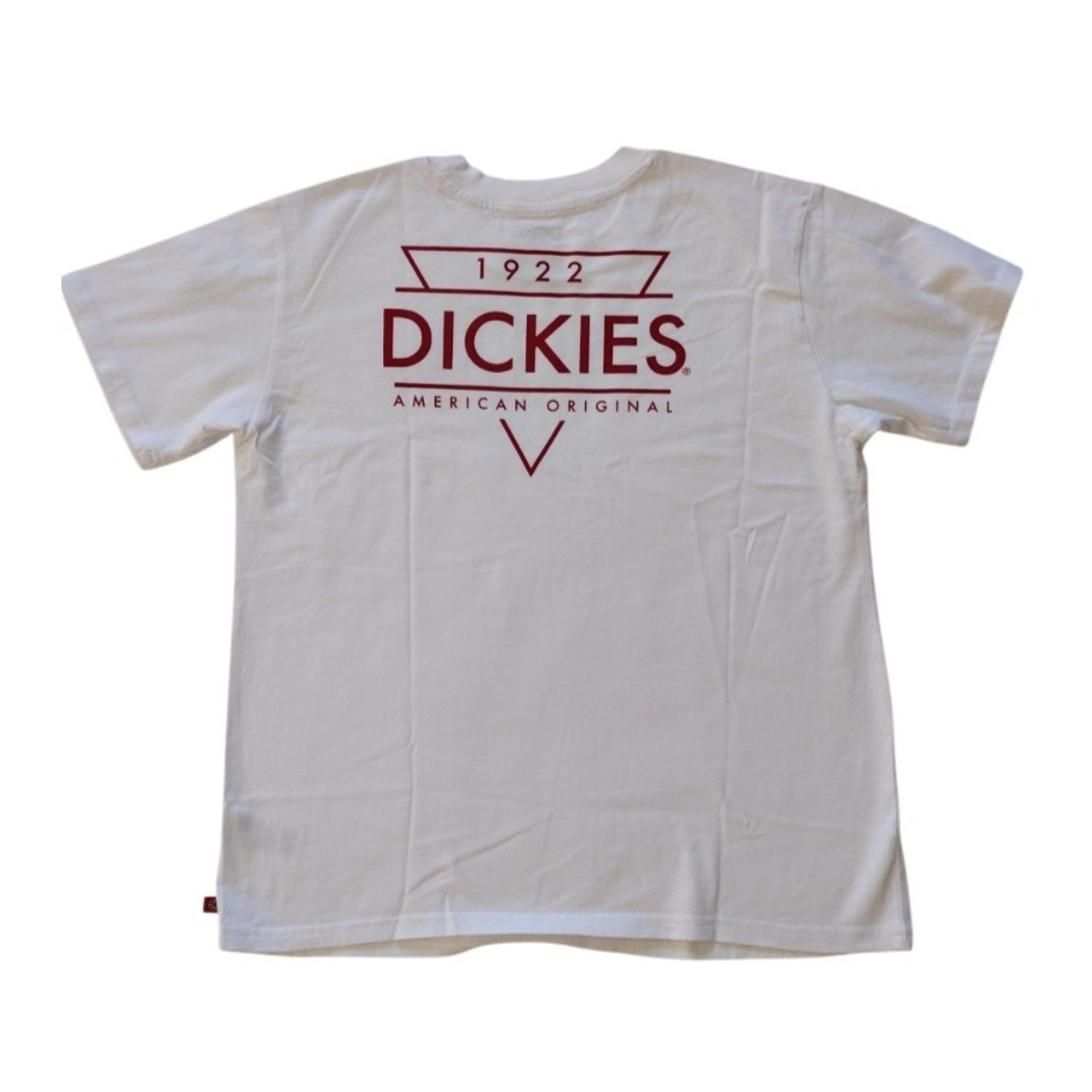 DICKIES American Originald T Shirt Man's L White Cotton Short Sleeve Juniors