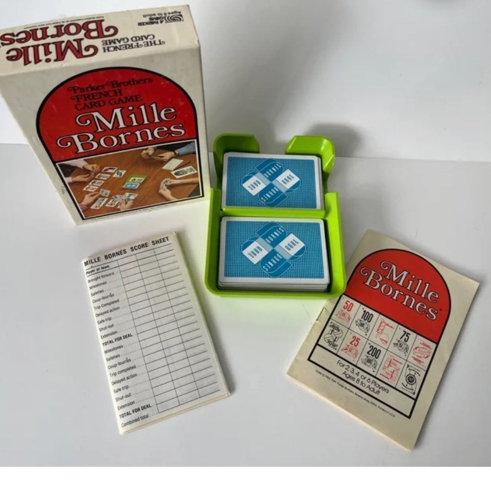 Mille Bornes - French Card Game By Parker Brothers From 1971