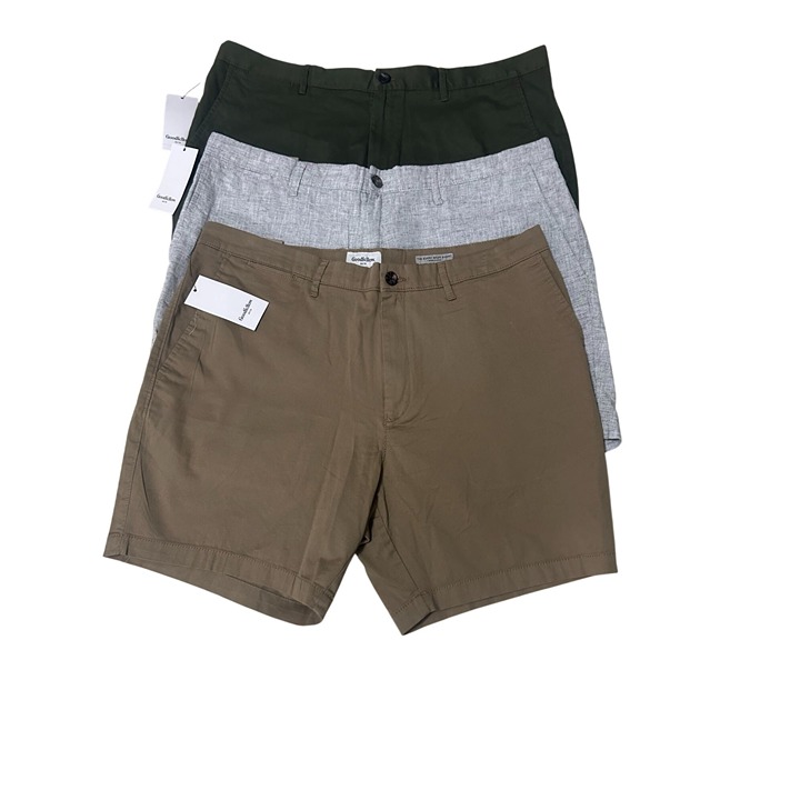 Set of 3 Men's7 Flat Front Tech Chino Shorts - Goodfellow & Co™ SZ 40