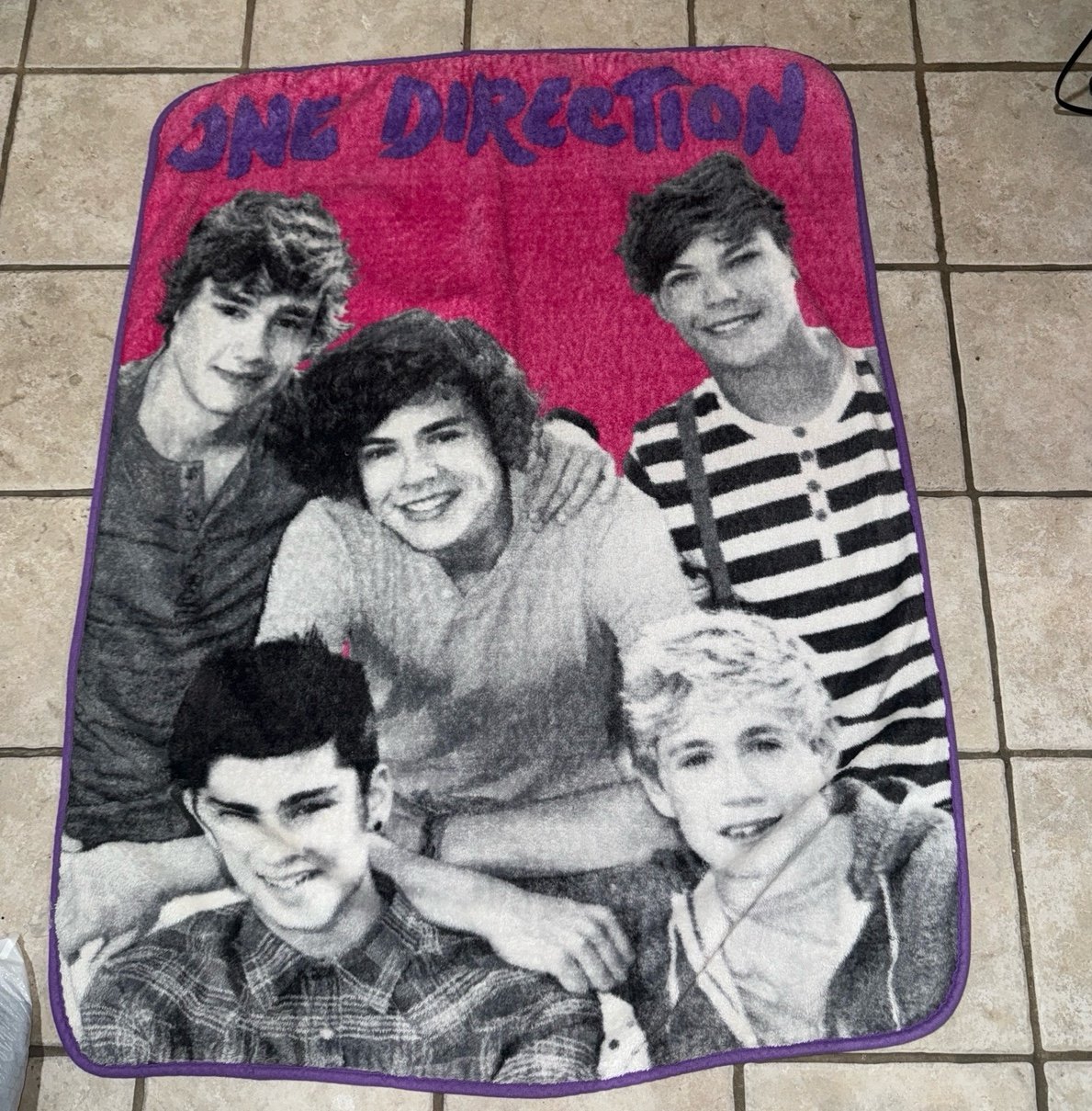 One Direction 46 x 60 Plush Throw
