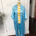 Eastern Collection Kimono Robe w/ Belt Blue Satin One Size