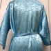 Eastern Collection Kimono Robe w/ Belt Blue Satin One Size