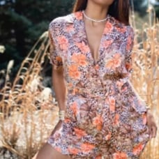 NWT Lita by Ciara Utility Belted Romper in Black XXL