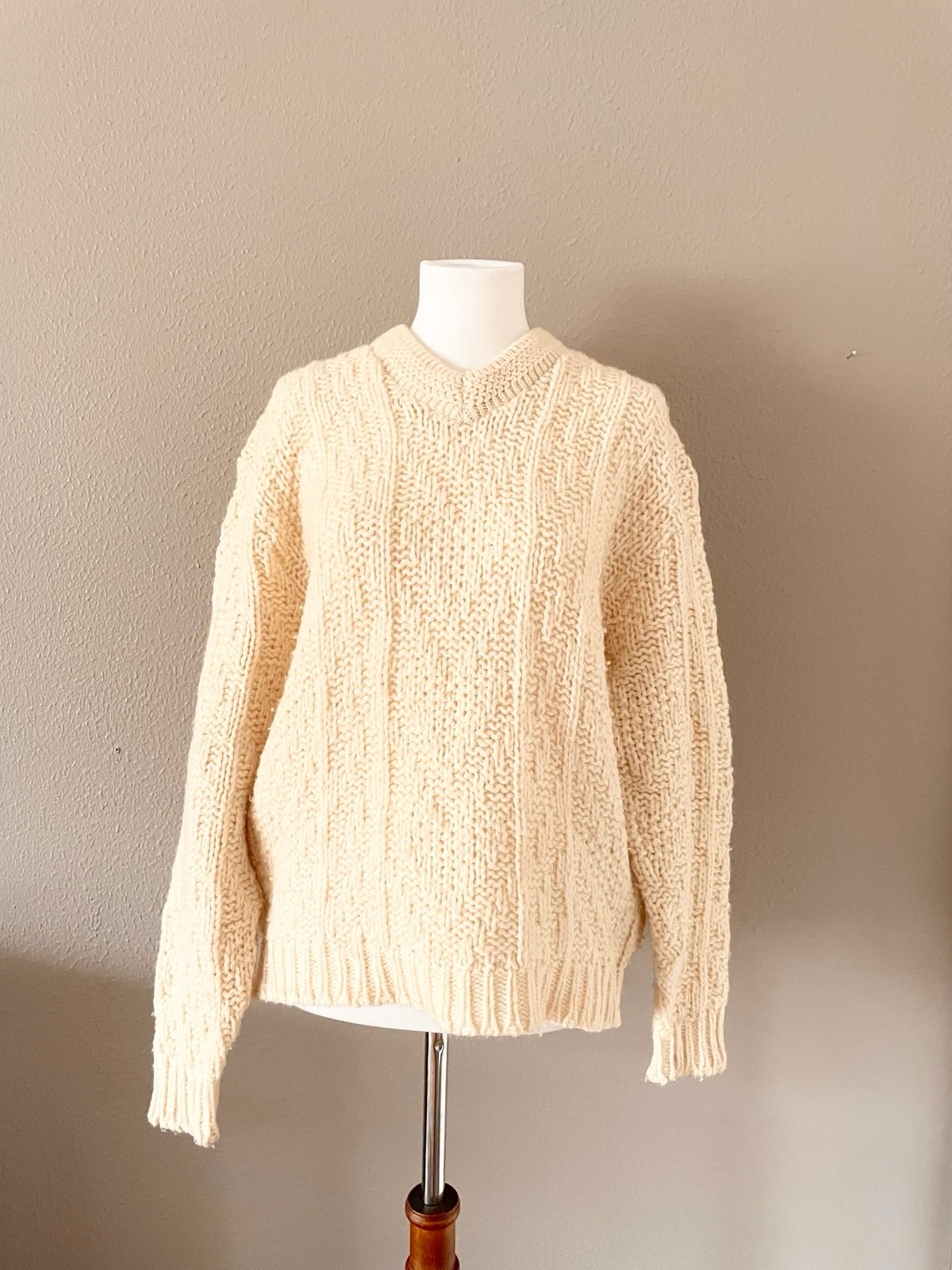 Vintage Himalaya fisherman cream sweater