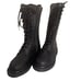 Demonia 14 Eyelet Mid Calf Punk Gothic Biker Combat Black Boots BOLT300 SZ W8 M6
