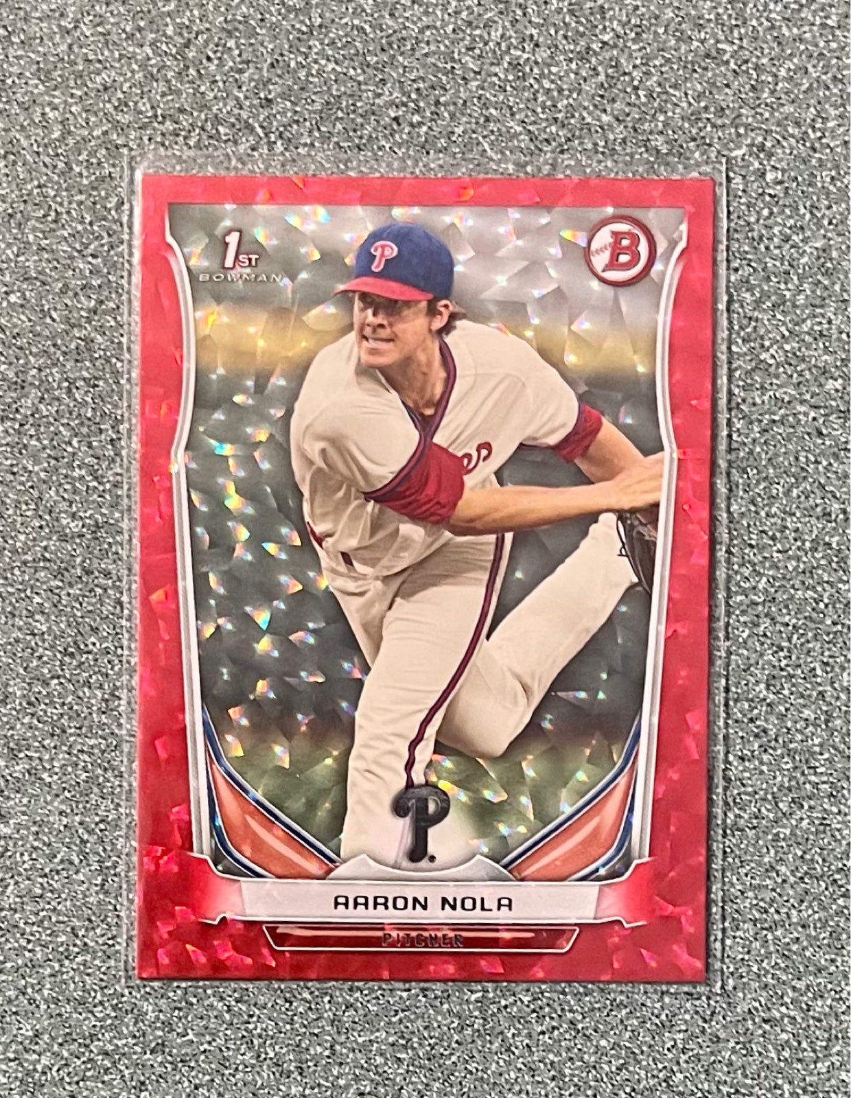 2014 Bowman Draft DP4 Aaron Nola Red Ice Parallel #d/150 Philadelphia Phillies