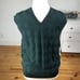 Fairway Greene Men's Pima Cotton V Neck Golf Sweater Vest Large Diamond Pattern