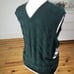 Fairway Greene Men's Pima Cotton V Neck Golf Sweater Vest Large Diamond Pattern