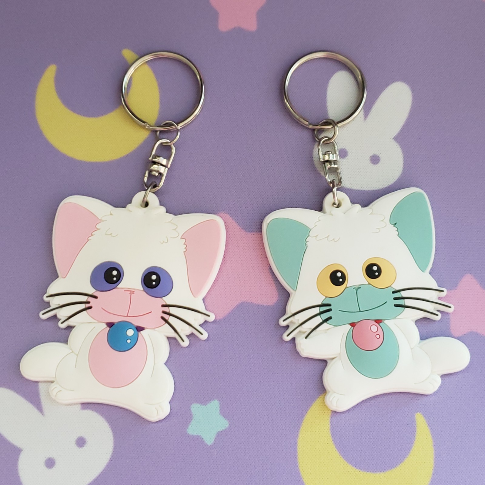 Official Creamy Mami Nega and Posi PVC rubber keychain set of 2 Mellow Mellow