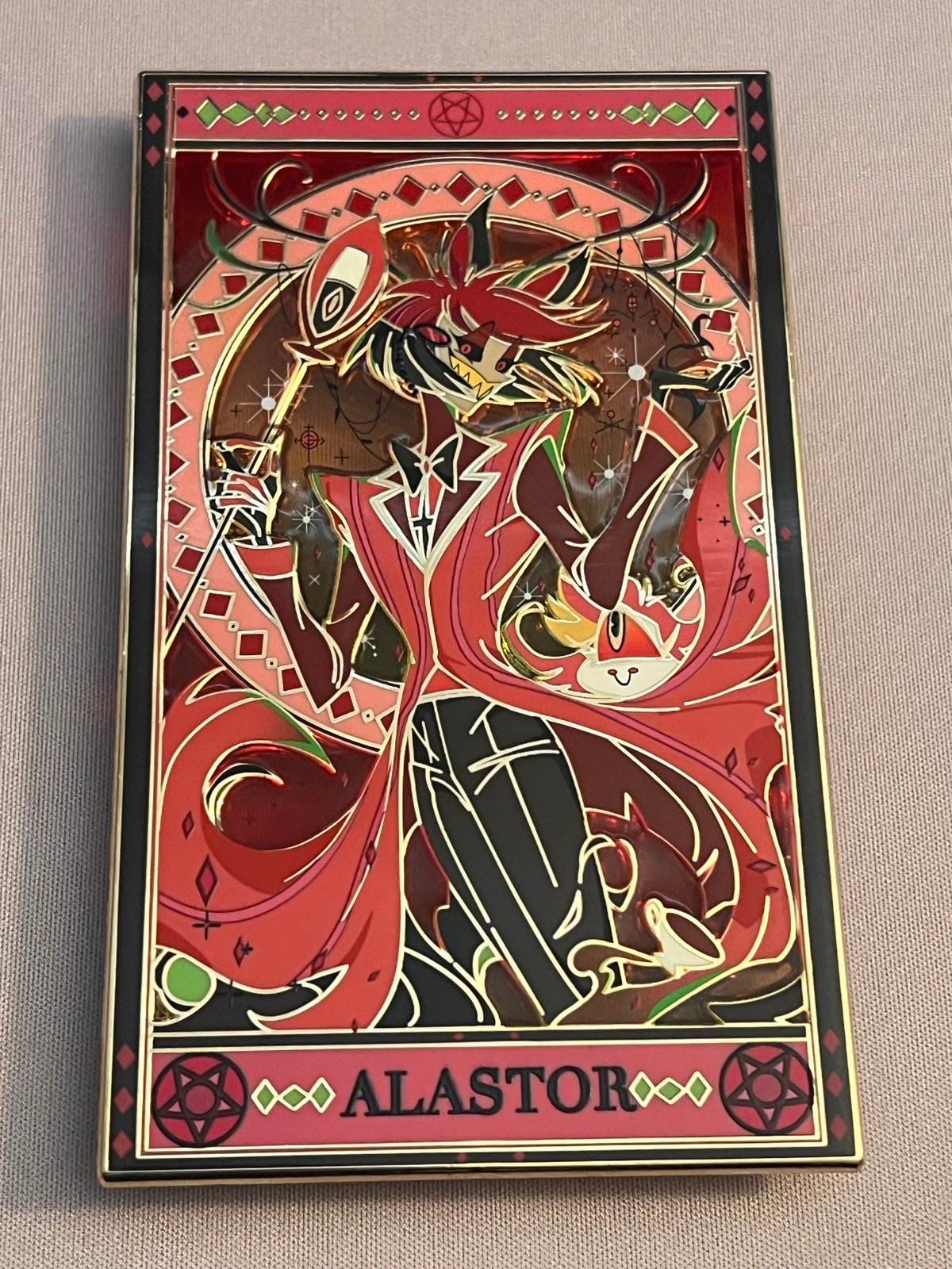 Hazbin Hotel Alastor Tarot Pin