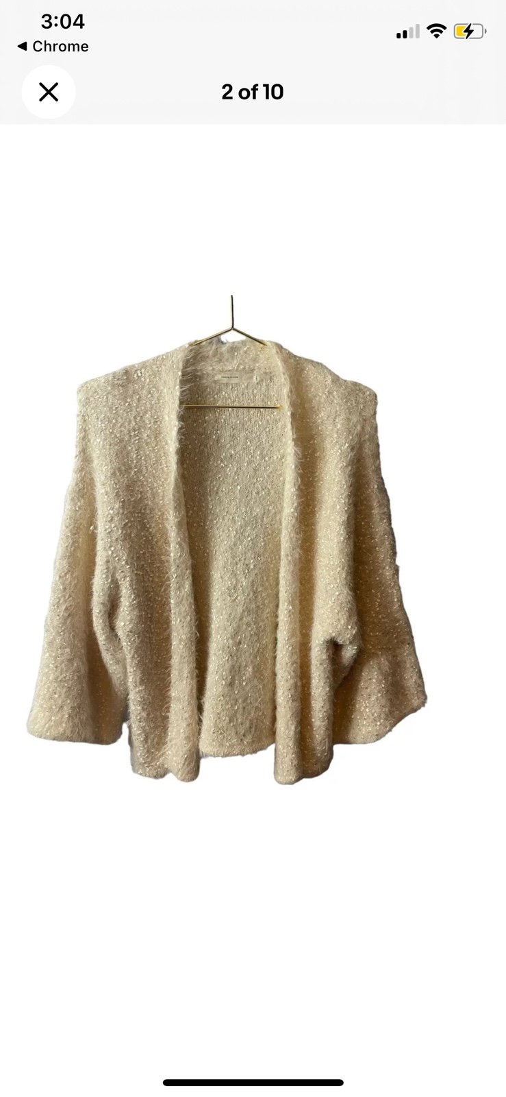Anthropologie Sleeping On Snow Spirited Eyelash Cardigan