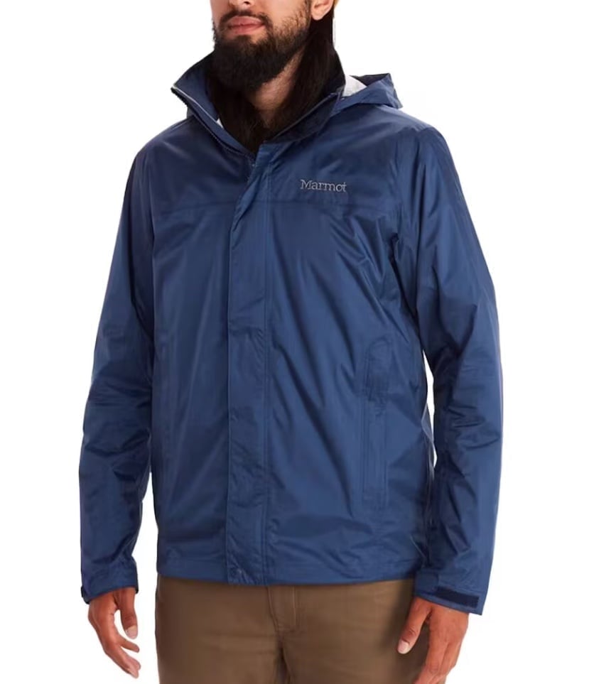 NWT Marmot PreCip Eco Waterproof Hooded Raincoat Arctic Navy Size XL