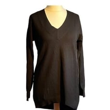 Chicos V Neck Black Sweater Tunic Size S NWT