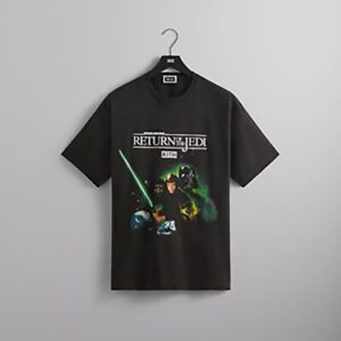 Classic Kith Star Wars Luke Skywalker Poster Tee Shirt Black Ss23 Yoda