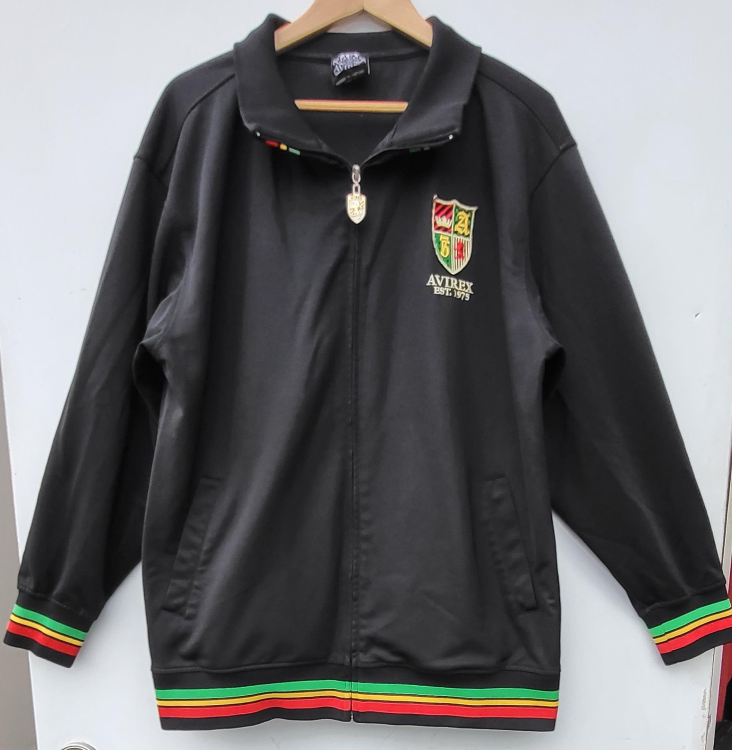 Men's Avirex King Lion Full Zip Embroidered Track Jacket - Size: Large