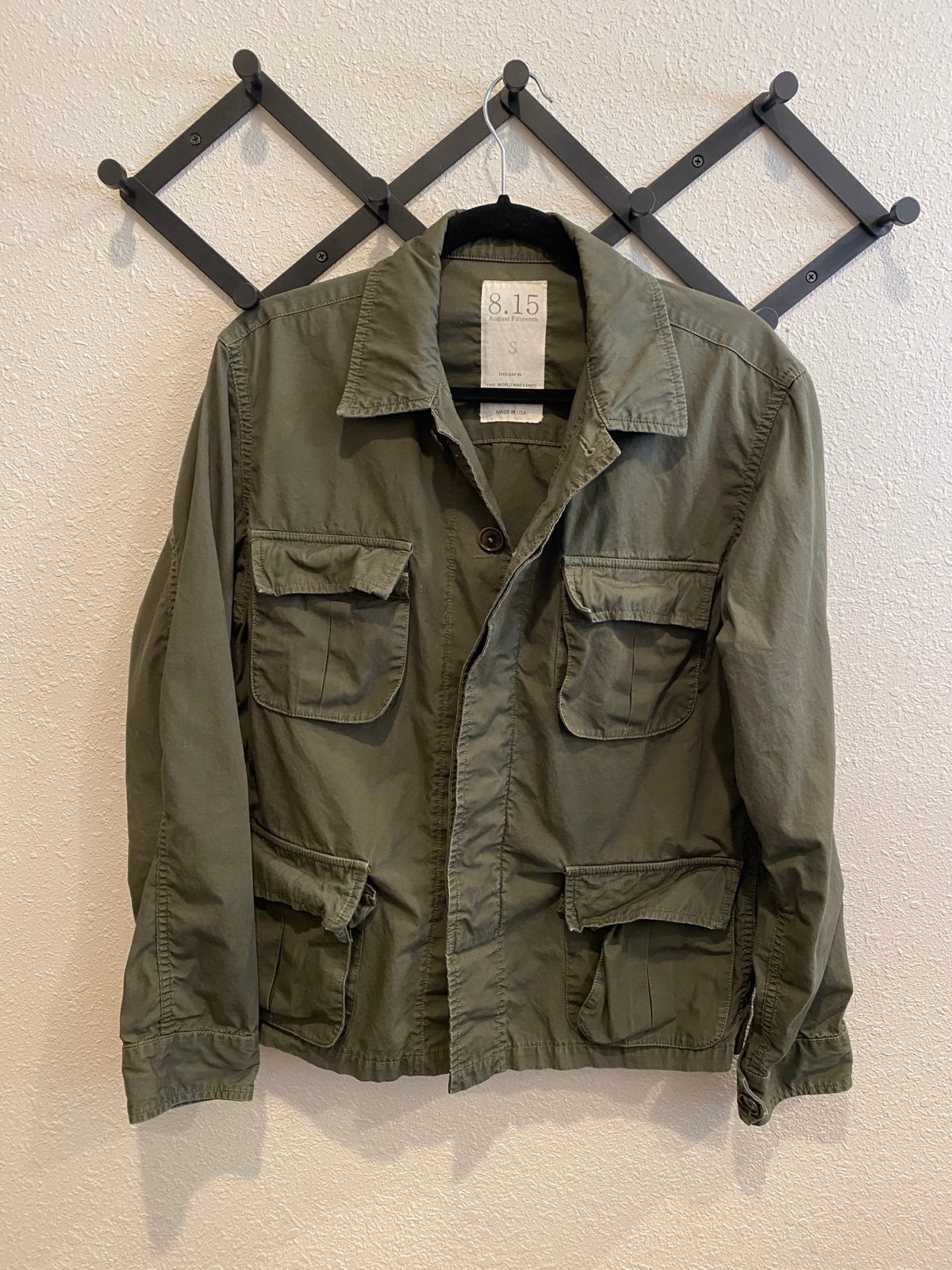 August fifteenth 8.15 utility military jacket, men’s size S -made in USA