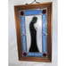 VTG VINTAGE VIRGIN MARY COLORED STAINED GLASS WINDOW DECORATION 9x14.75”